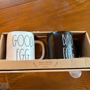 Rae dunn good egg bad egg coffee mug set